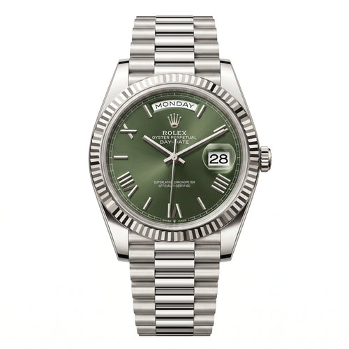 Rolex Day-Date 40 228239 White Gold "Olive Green" President