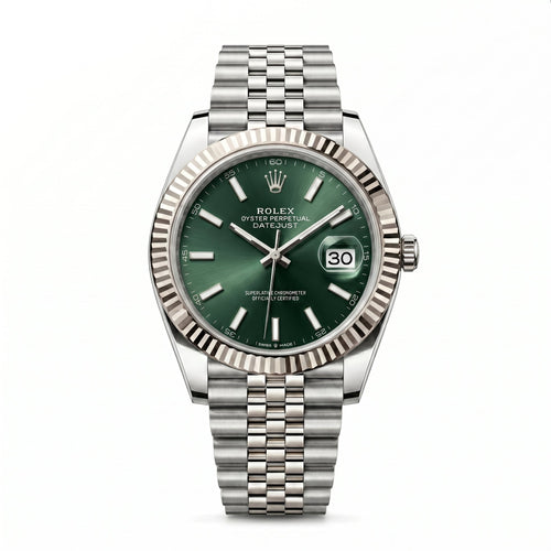 Rolex Datejust 41 126334 Oystersteel & White Gold "Mint Green"