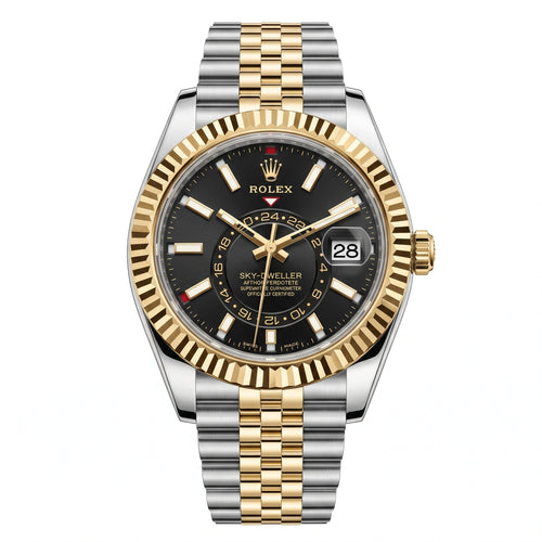 Rolex Sky-Dweller 336933 Oystersteel & Yellow Gold "Black Dial"